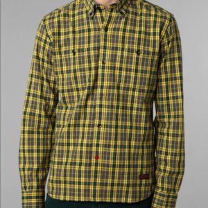 Urban Outfitters CPO Flannel Shirt (Small) (Yellow and Green Plaid)